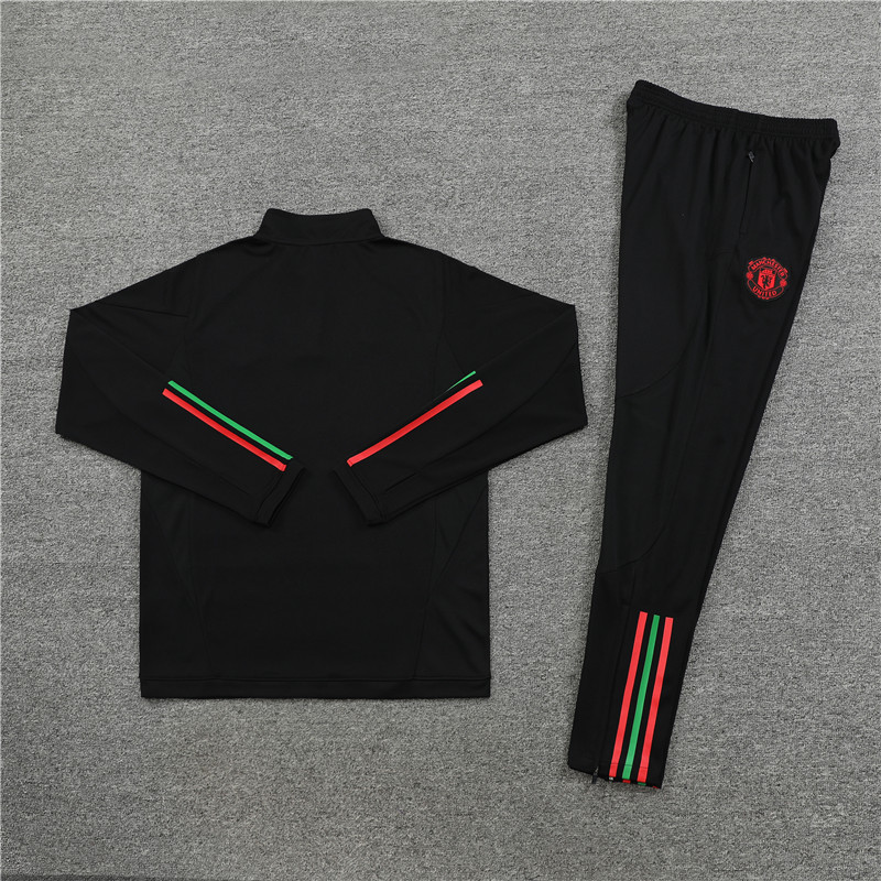 002-81 23-24 Manud black half zipper sweater tracksuit