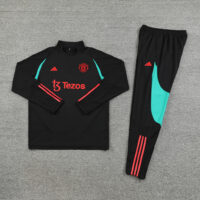 23-24 Manud black with blue half zipper sweater tracksuit