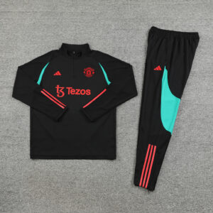 23-24 Manud black with blue half zipper sweater tracksuit - Image 2