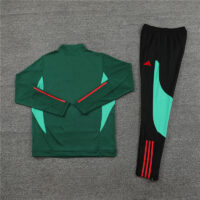 002-83 23-24 Manud dark green half zipper training tracksuit