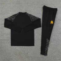 002-90 23-24 Marseille black half zipper sweater tracksuit