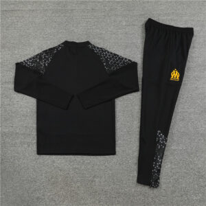 23-24 Marseille black half zipper sweater tracksuit - Image 2