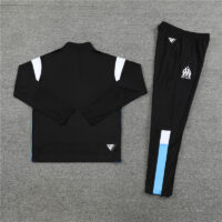 002-91 23-24 Marseille black with white and blue half zipper sweater tracksuit