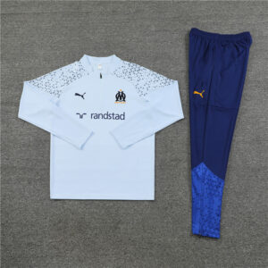 23-24 Marseille light gray half zipper sweater tracksuit - Image 2