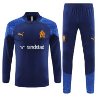 002-95 23-24 Marseille navy blue half zipper sweater tracksuit