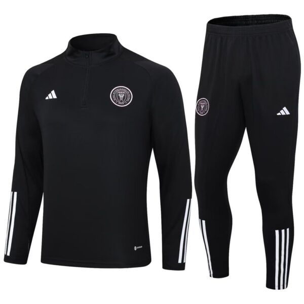 23-24 Miami black half zipper sweater tracksuit - Image 3