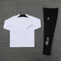 003-109 23-24 PS G Jrdan white with black half zipper training tracksuit