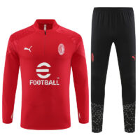 003-11 23-24 AC red with black pants half zipper sweater tracksuit