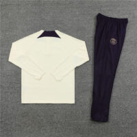 23-24 PS G beige with purple half zipper sweater tracksuit