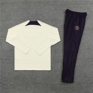 23-24 PS G beige with purple half zipper sweater tracksuit - Image 3