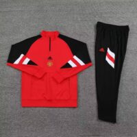 003-12 23-24 Manud red half zipper sweater tracksuit