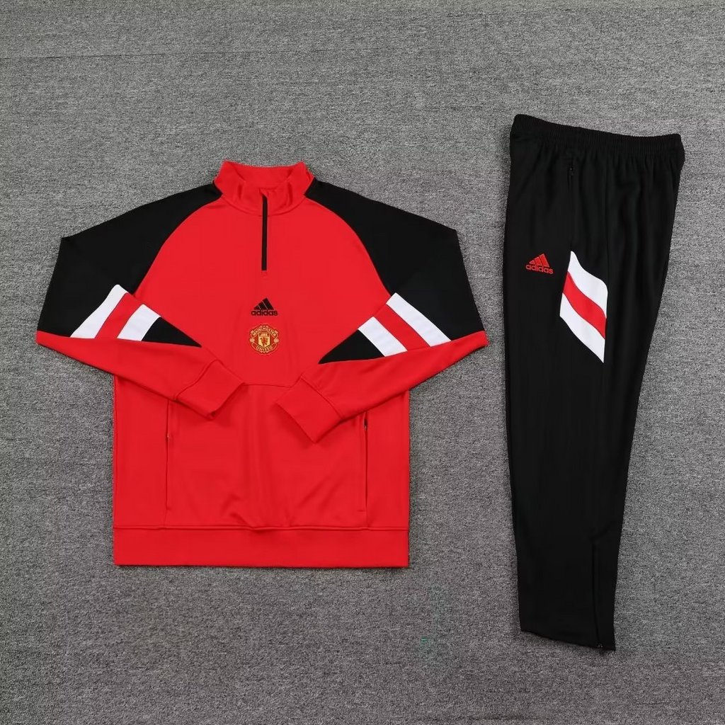 003-12 23-24 Manud red half zipper sweater tracksuit