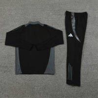003-135 24-25 Algeria black with gray half zipper training tracksuit
