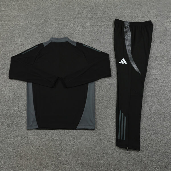 24-25 Algeria black with gray half zipper training tracksuit - Image 3