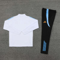 24-25 Argentina white with blue stripe half zipper training tracksuit