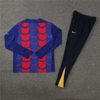 24-25 Bar blue with red half zipper training tracksuit