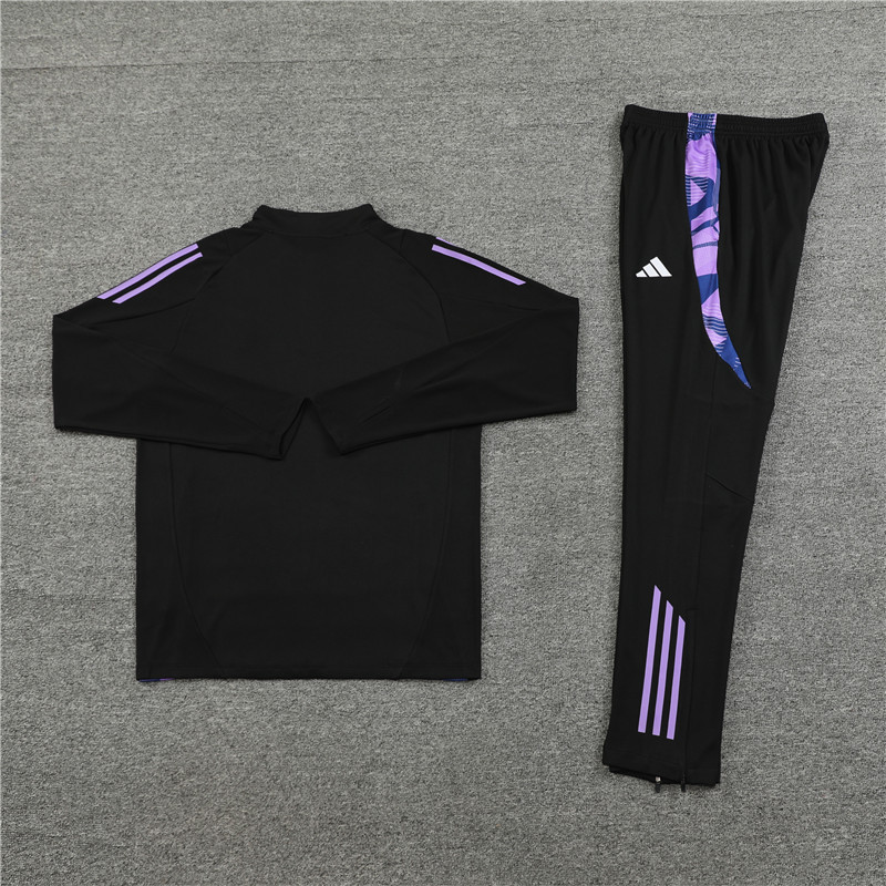003-162 24-25 Germany black half zipper training tracksuit