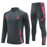 003-163 24-25 Germany dark gray with pink half zipper training tracksuit