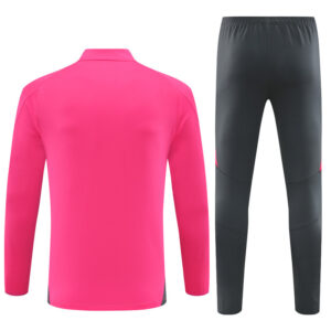 24-25 Germany pink with gray half zipper training tracksuit - Image 3