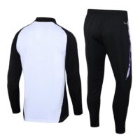 24-25 Germany white with black half zipper training tracksuit