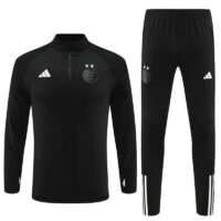 003-17 23-24 Algeria black half zipper sweater tracksuit