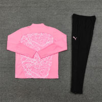 24-25 Man City pink half zipper training tracksuit