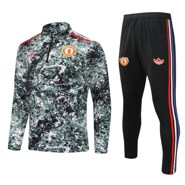 24-25 Manud green half zipper training tracksuit - Image 3