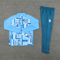 24-25 Marseille camo light blue half zipper training tracksuit