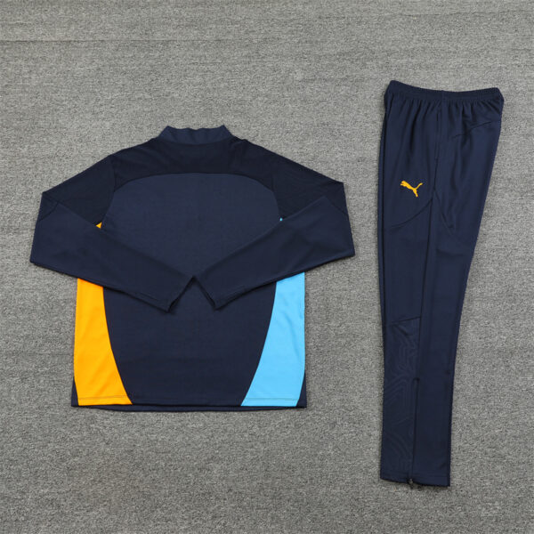 24-25 Marseille navy blue half zipper training tracksuit - Image 3