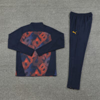 24-25 Marseille navy blue with orange half zipper training tracksuit