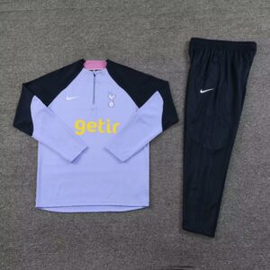 23-24 Tottenham purple with navy blue half zipper sweater tracksuit - Image 3