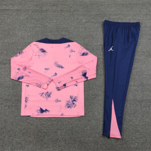 24-25 PS G pink with navy blue half zipper training tracksuit - Image 3