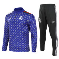 24-25 Real Madrid purple half zipper training tracksuit