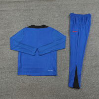 24-25 South Korea color blue with black half zipper training tracksuit