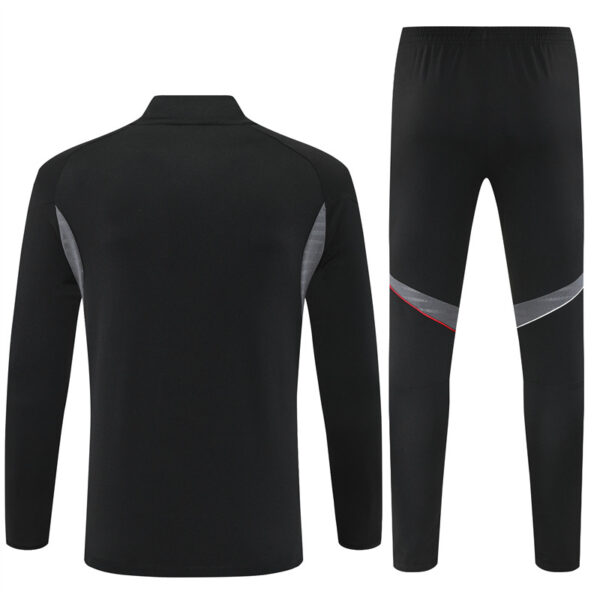25-26 Ajax black with gray stripe half zipper sweater tracksuit - Image 3
