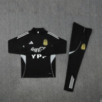 25-26 Argentina black with white stripe half zipper sweater tracksuit