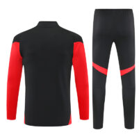 25-26 Bayern black with red half zipper sweater tracksuit