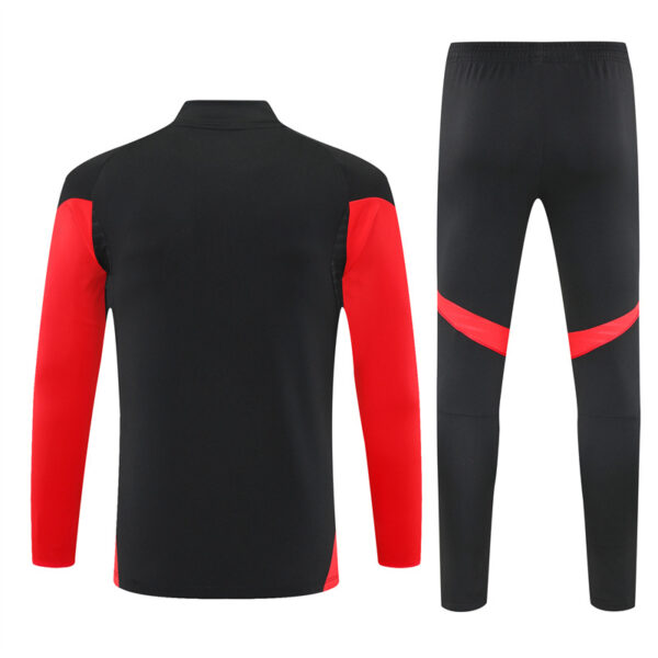 25-26 Bayern black with red half zipper sweater tracksuit - Image 3