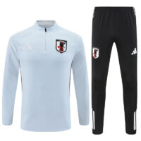 25-26 Japan light gray half zipper sweater tracksuit