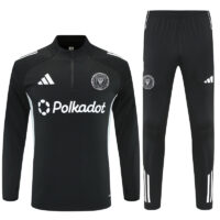 25-26 Miami black half zipper sweater tracksuit
