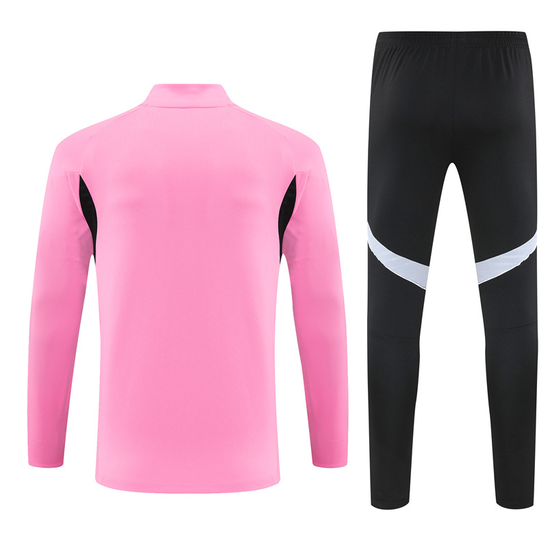 003-252 25-26 Miami pink half zipper sweater tracksuit