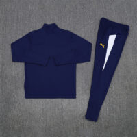 25-26 Portugal navy blue with white half zipper sweater tracksuit