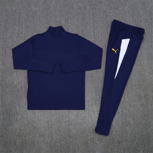 25-26 Portugal navy blue with white half zipper sweater tracksuit - Image 3