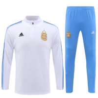 003-26 23-24 Argentina white half zipper training tracksuit