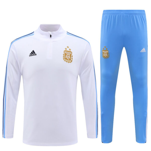 23-24 Argentina white half zipper training tracksuit - Image 3