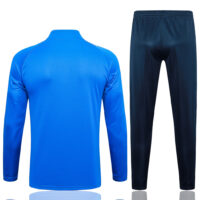 003-272 B722# 23-24 Port color blue half zipper sweater tracksuit