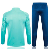 B728# 23-24 Marseille lake blue with navy blue pants half zipper sweater tracksuit