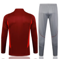 003-274 B734# 23-24 Arsenal dark red with gray pants half zipper sweater tracksuit