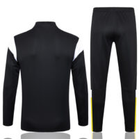 003-275 B742# 23-24 Dortmund black with yellow and white half zipper sweater tracksuit