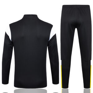 B742# 23-24 Dortmund black with yellow and white half zipper sweater tracksuit - Image 3